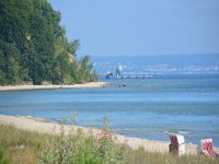 mit Blick zur Selliner Seebrücke mit Tauchgondel - Bild 17: Ferienhaus Seepferdchen im Strandpark Ostseebad Baabe